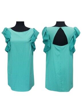 Ark & Co Flounce Sleeve Mini Shift Dress